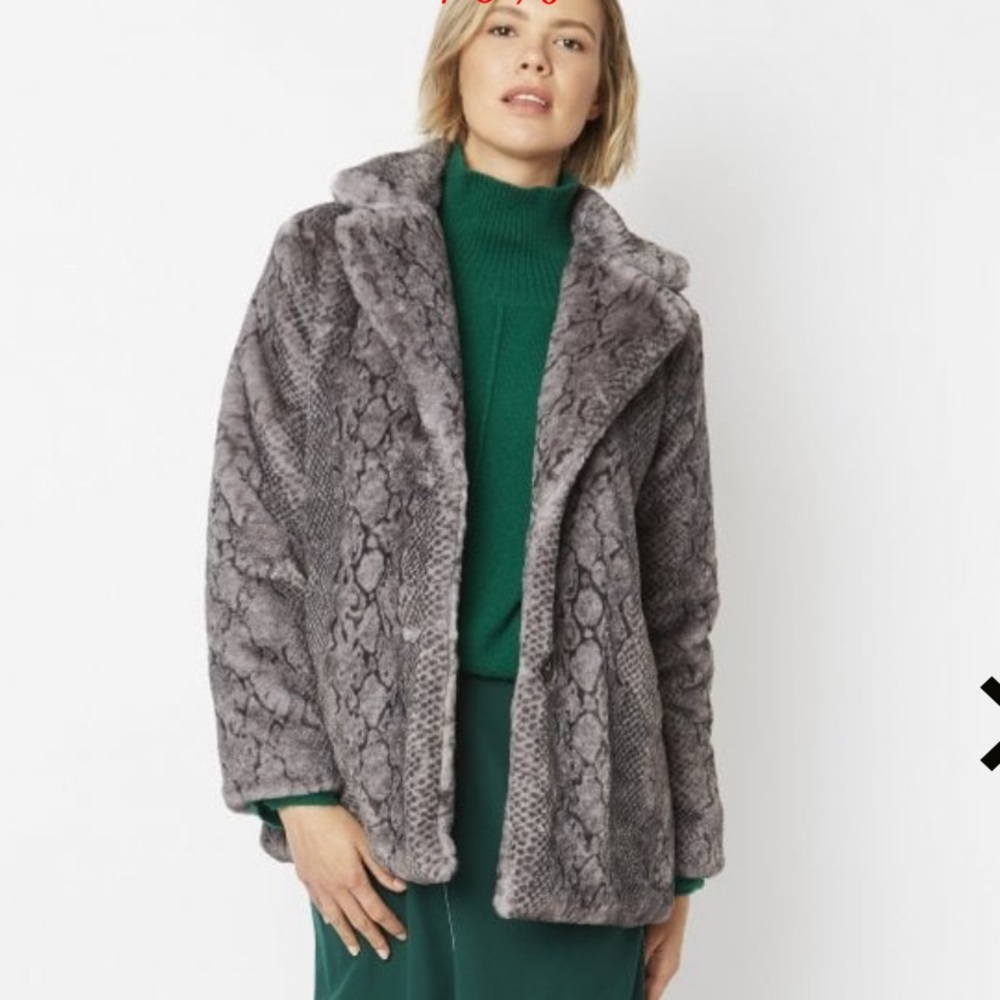 Jayley Collection Faux Fur Oversized Python Print… - image 1